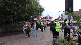  EDL anti-Islam protest in Lincoln 25/7/15
