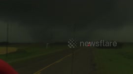Tornado Massive wedge in Tilston MB Canada