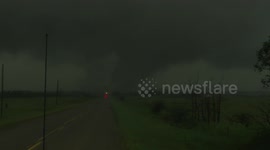 Tornado Massive wedge in Tilston MB Canada clip2