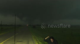 Massive Wedge Tornado in Tilston MB Canada clip3