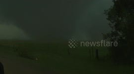 Massive Wedge Tornado in Tilston MB Canada clip4