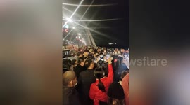 Traffic comes to standstill as fans flock to watch livestreaming influencers on bridge in China