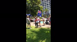Freedom Rally In Townsville, North Queensland, Australia