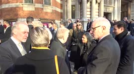 Politicians leave Westminster Cathedral following Sir David Amess funeral