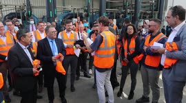 Delegation of EU ambassadors visit Deir al-Balah desalination plant in Gaza