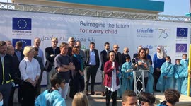 EU delegation visits Deir al-Balah desalination plant in Gaza