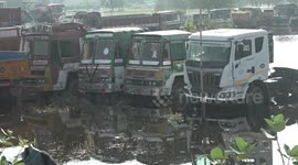 Trees and electricity poles uprooted,bridges collapsed,roads and railway tracks washed away due to heavy floods in Andhrapradesh