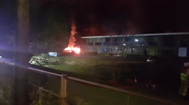 Huge fire at plastics factory in Hessle, East Yorkshire, UK