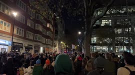 Protesters chant 'refugees are welcome here' at UK Home Office after Channel deaths