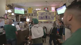 Fans watch the Copa Libertadores final in São Paulo, Brazil and react to the game