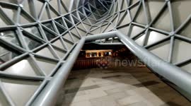 View of giant whale sculpture at Itaim Bibi in São Paulo, Brazil