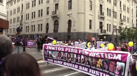 Peruvian women protest in Lima against femicide