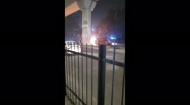 Car caught fire in East delhi