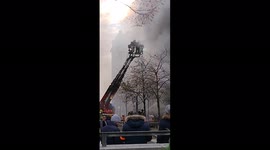 Firefighters tackle blaze in Lyon's Old Town