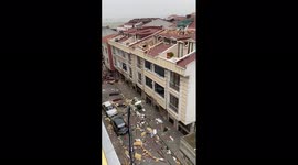 Turkey: Powerful Storm Winds Destroy Buildings In Istanbul