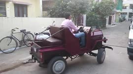 Engineering students constructs unique electric car with $2,665 in central India