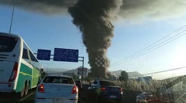 Chile factory fire spews smoke cloud over Quilicura