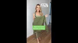 TikTok reveals how wearing a BRA over her dress helps her perfect the oversized jumper style