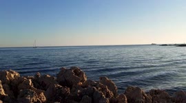 A perfect end to a warm autumn day on the Cote d'Azur in France