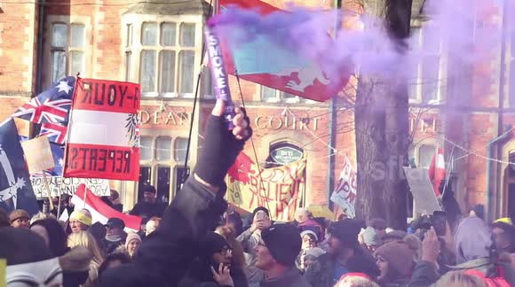 Crowds rally at anti-vaccine passport march in York