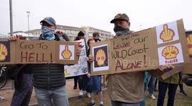 Protests against Shell Oil’s seismic testing in South African waters