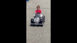 Out of the road mommy, duh.