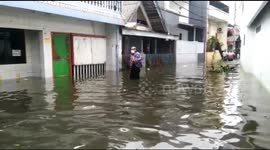 Tidal Floods Occured in North Jakarta, Indonesia