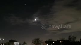 Jupiter and Saturn Against The Cresent Moon