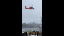 Dramatic rescue by heroic Coast Guard helicopter crew at Niagara Falls ends tragically