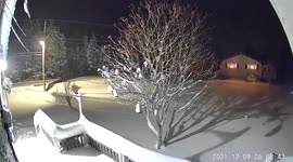 16 second timelapse of snow piling up as significant storm passes through the region