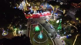 Aerial view of the Central Square in Taboão da Serra in Sao Paulo, Brazil