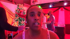 Christmas village in Favela de Paraisopolis, Sao Paulo, Brazil