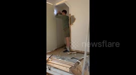 Man builds luxurious home office under STAIRS of period home – leaving TikTok users in awe.