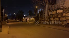 Israeli authorities force four Palestinian families to vacate a plot of land in the Sheikh Jarrah neighborhood of Jerusalem