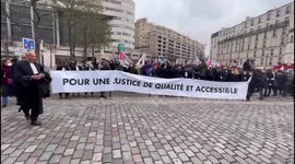Jurists' protest in Paris, France