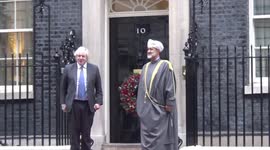 Boris Johnson welcomes Sultan of Oman to 10 Downing Street