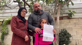 Salem family from Sheikh Jarrah neighborhood in Jerusalem receives a notification from settlers to vacate their house for the benefit of Jewish associations