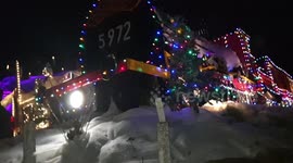 Hogwarts express train decorations in Buckinghamshire