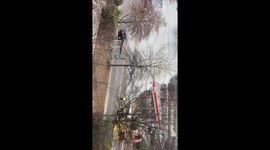 Car fire at a Exxon gas station in Annapolis, MD on December 17 2021