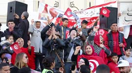 Tunisians celebrate Jasmine Revolution