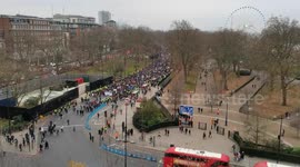 March for freedom passing by Marble Arch, London
