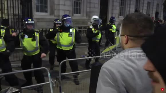 Tensions escalate at Downing Street during COVID protest