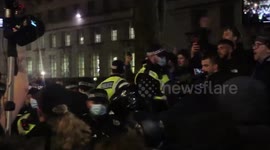 Police pushed back by angry mob of anti covid passport protesters. In London (clp 2)