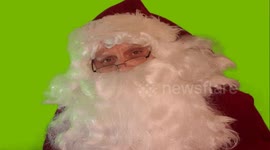 Green Screen Santa Claus, Father Christmas, Chatting for you to Dub, for Christmas messages