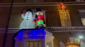 Christmas lights bringing cheer to south London terrace houses in Clapham