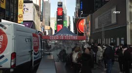 Massive line spotted in NYC as Times Square residents get tested for Omicron variant
