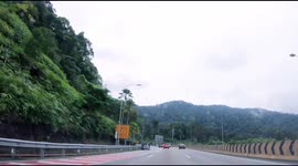 Transportation through Perak Menorah Tunnel in Perak, Malaysia