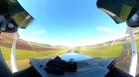 Taking off on a Cessna 172 airplane from Pitt Meadows Airport