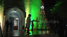 Christians in the Gaza Strip celebrate Christmas in Deir Lattin church