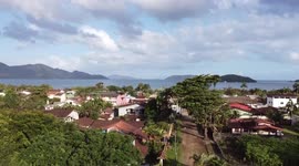 Aerial view of Maranduba beach, Sao Paulo, Brazil
